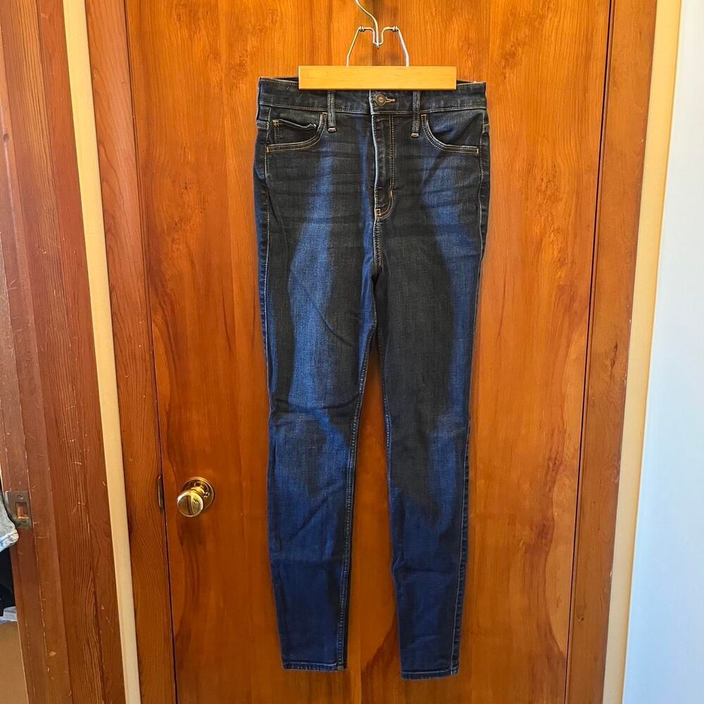Hollister-co Women's Blue and Navy Jeans